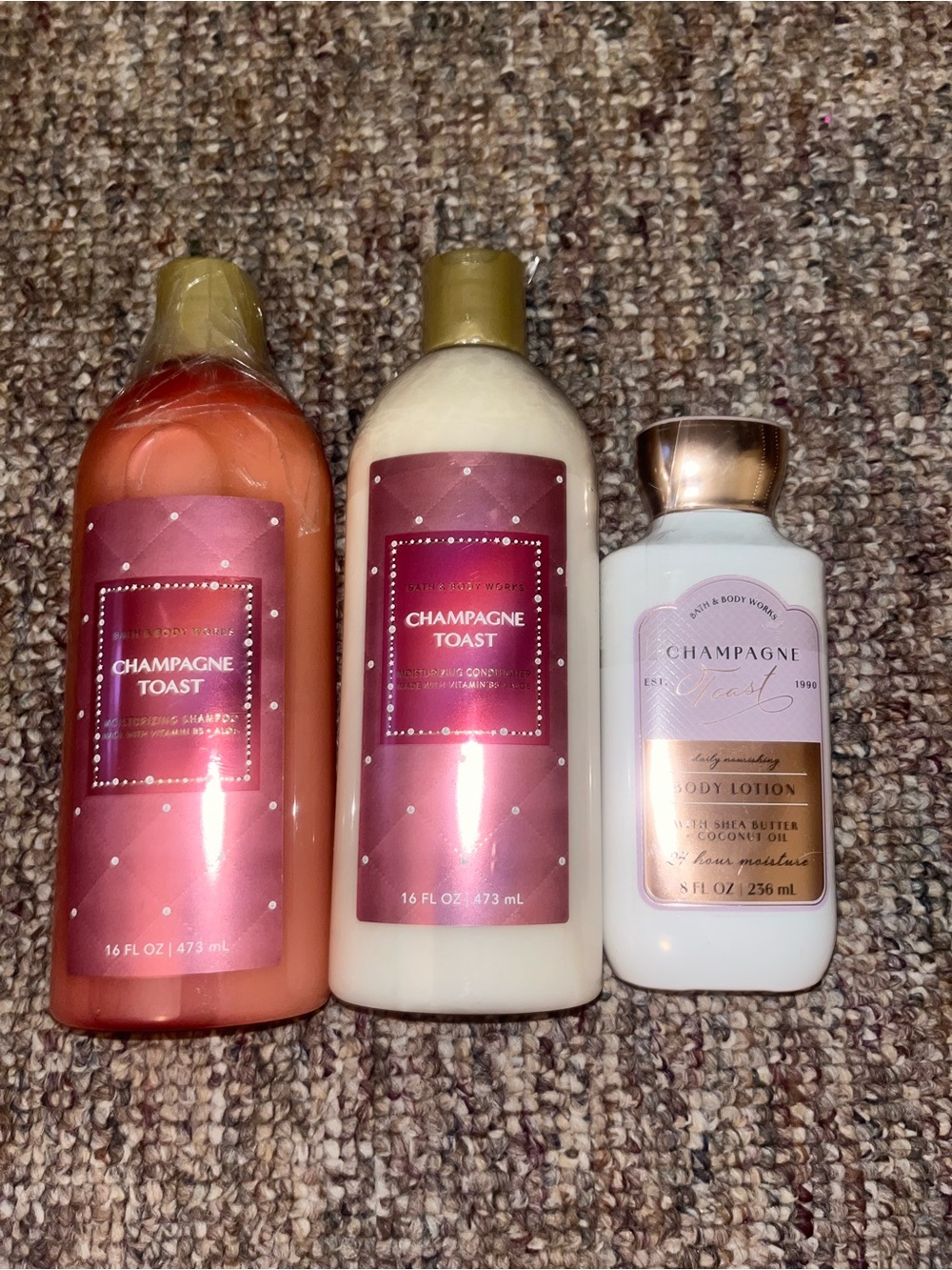Bath & Body Works Champagne Toast Trio - Pink, White, Gold